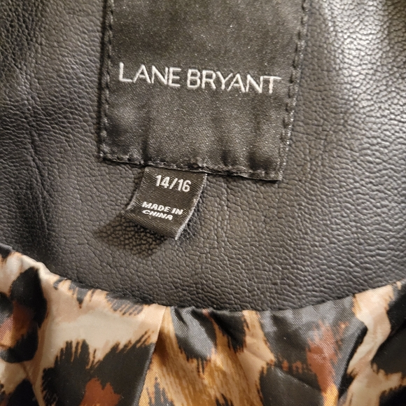 Lane Bryant Black Leather Moto Jacket  Size 14/16 - Picture 2 of 6